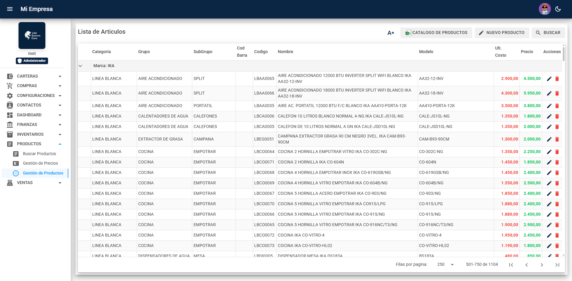 Captura de pantalla de LeoBusinessCore en escritorio 3